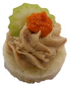 Tuna Mousseline with Celery & Peppers on White Bread