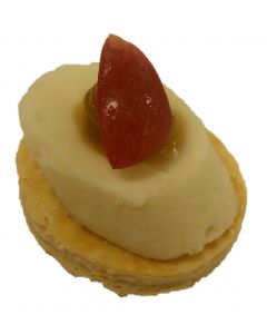 Cut mild goat cheese, Fig Chutney, Grape, on Feuillete