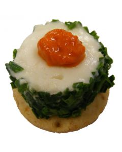 Goat Cheese with Chives & Red Peppers on Shortbread