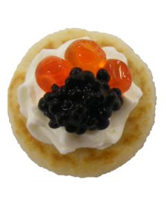 Blinis with Keta and Avruga Caviar