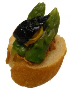 Fresh Asparagus Sundried Tomato and Black Olive on Ficelle