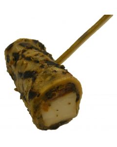 Aubergine wrapped with Sundried Tomato and Mozzarella