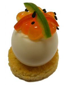 Quail egg Faberge on toast