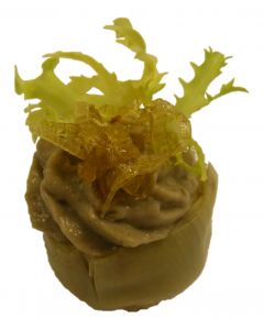 Artichoke Heart with Porcini Mousse and Fried Leek