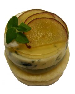 Feuillete of Mature Stilton with Apple Gelee and Grapes
