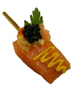 Loin of Salmon with Crayfish, Ginger, Avruga Caviar