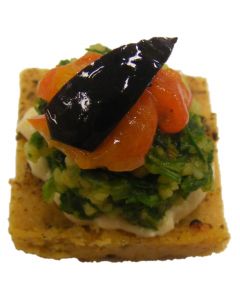 Middle Eastern Salad on Polenta