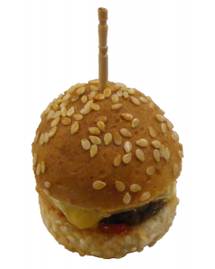 Mini Cheese Beef Burger with Tomato Relish