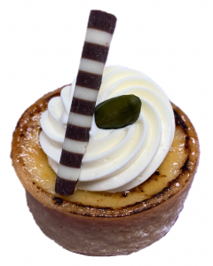 Rhubarb Cream Brule & Pistachio dessert Tart (Nuts)