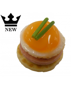 Ham Quail Egg Blinis