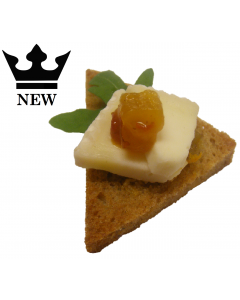 Smoked Salmon Roll & Micro Leaves on Pea Blinis with Pick