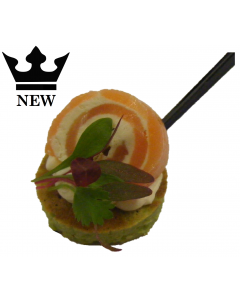 Smoked Duck with Duck Mousse & Blackberry on Ficelle