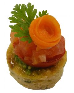 (V) Baby Omelette with Zucchini Pine Nuts & Mixed Peppers