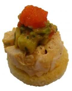 (M) Smoked Chicken & Avocado Salsa Tower on Toast