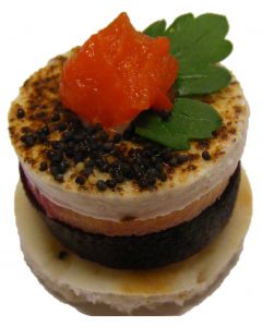 (C) Beetroot Mango & Goats Cheese Tower