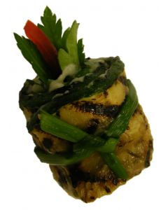 (C) Chargrilled Zucchini with Goats Cheese & Red Peppers