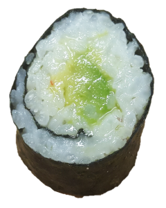 (V) Avocado Hosomaki Sushi with Wasabi & Soy Dip