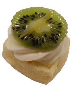 (D) Lemon & Almond Scone Topped with Lemon Mousse & Kiwi
