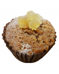(D) Mini Carrot cake, Vanilla Beans dusting with Crystallised Ginger